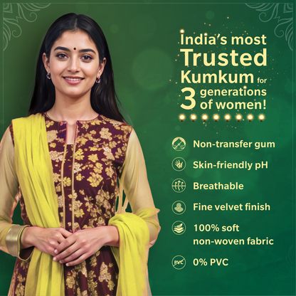 Pallavi Kumkum Spot 2 in 1 - Gopi - Dark Maroon