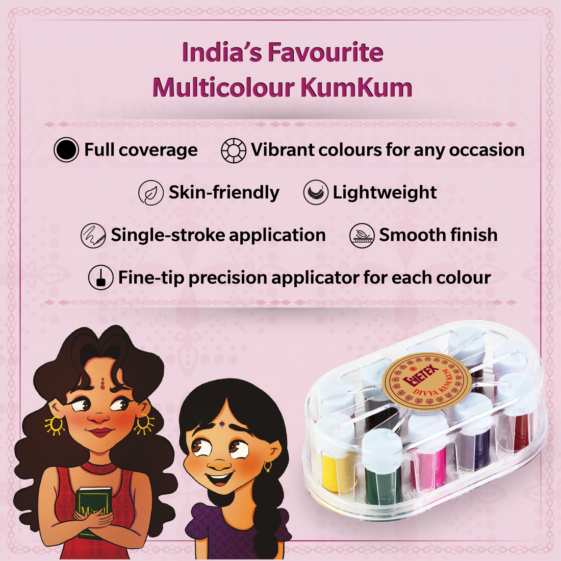 Divyaa Kumkum 11-in-1 Wholesale Pack | 17 Grams Each | Pack of 10